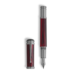Montblanc Bram Stoker Stilografica M 133418 - Gioielleria Casavola di Noci - penna in edizione speciale da collezione - realizzata in resina color rosso e nero sfumato