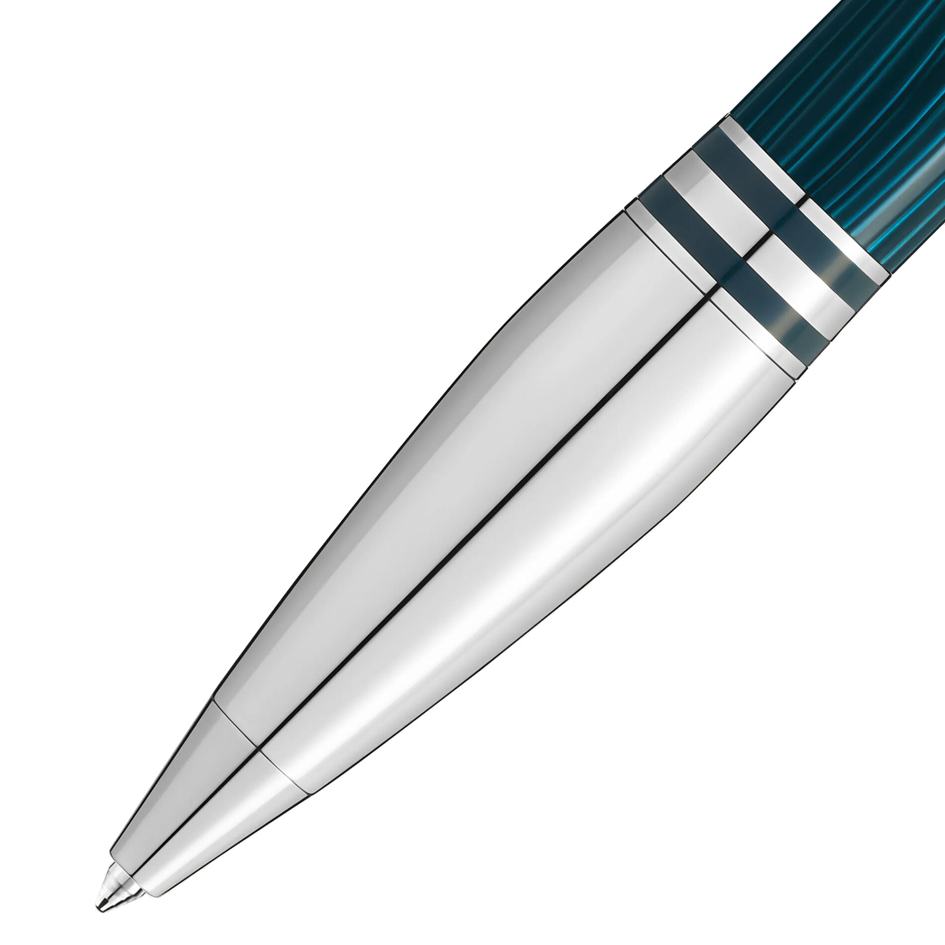 Montblanc StarWalker PolarGreen penna a sfera Metal 132912 - Gioielleria Casavola di Noci - punta in metallo con dettagli platino