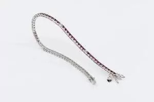 Bracciale tennis uomo rubini